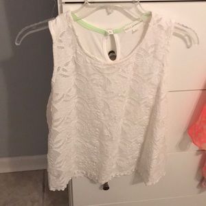 Lace white top